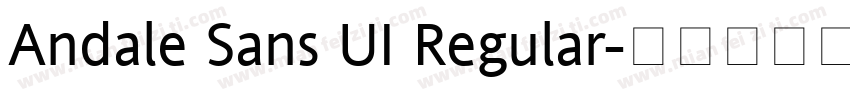 Andale Sans UI Regular字体转换